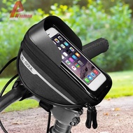 Touchable Screen MTB Bicycle Frame Front Tube Bag Cycling Smart Phone Pannier [Woodrow.sg]