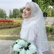 [READY STOCK] VEIL AUDREY VEIL NIKAH LEMBUT VEIL PENGANTIN CANTIK