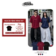 [ON SALE] Local Brand 888Hz Men's and Women's Couples T-shirt, Loose Polyester Sports Cardigan T-shi