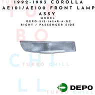1992-1993 COROLLA AE101/AE100 FRONT LAMP ASSY DEPO-212-1654R-A-GC RIGHT / PASSENGER SIDE