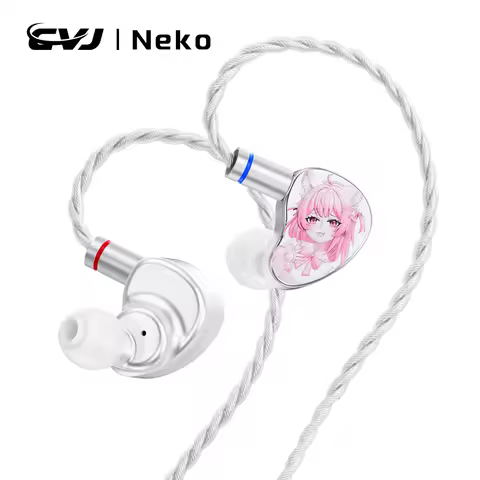 CVJ Neko In Ear Earphones 0.78mm 2-pin Connector Detachable Cable Design New Generation Black Gold C