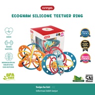 IQAngel Ecognaw Silicone Teether Ring / Baby Teether Toy / Baby Teether Rattle Toy