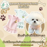 Knitted Pet Clothes-Pink & Light Mint With Flower Embroidery 765