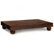 1pc Simple Wooden Stool, Please Note My Product Sizes Are Larger, Available In M (9*6*1.57in/22.86*1