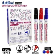 MERAH 1PCS EK500S Artline Whiteboard Marker EK-500S 2.0 mm Black/ / biru Red/