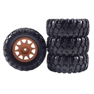4pcs 90mm 1.9-inch climbing RC Rubber Tires & Plastic Wheel Rims 12mm Hex For Tamiya MN128 MN86S  MN