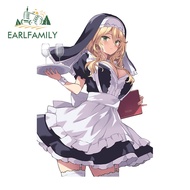 EARLFAMILY 13cm x 9.2cm Engage Kiss Girl Car Stickers Amusing Attractive Occlusion Scratch Truck Tro