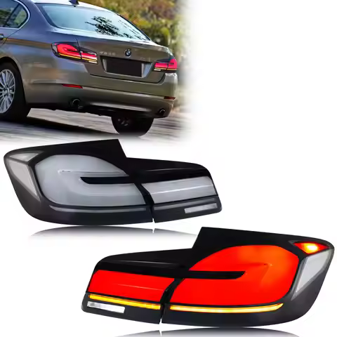 LED Tail Lights for BMW 5-Series F10 M5 5er Saloon 2011-2016 Sequential Turn Signal Rear Lamps Assem