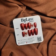 [ BYLAW.NAILS ] Red Chrome Elegance | PREMIUM FAKE NAILS | PRESS ON NAILS | False nails | FAKE NAILS