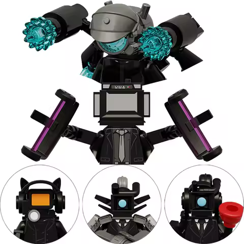 K2224 K2225 K2226 Skibidi Toilet Building Blocks Big Cameraman TV People Monitor People Female Monit