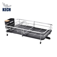 HomePro ชั้นคว่ำจานสเตนเลสปรับขนาดได้  METAL แบรนด์ KECH