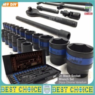 Spanar soket SRUNV 1/2" 24PCS DR SOCKET WRENCH SET - 6 POINT 24PCS DR BLACK SOCKET CR-V CHROME VANAD