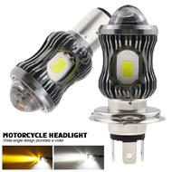 Super Bright Motorcycle LED Headlight Projector Lens H4/BA20D/H6 LED COB Fog Lamp Bulb ATV Scooter D