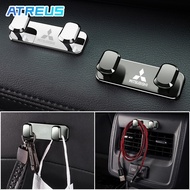 Mitsubishi Metal Car Hooks Car Front Row Hanger Hook Car Organizers Hooks Decoration Car Accessories