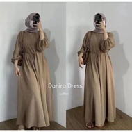 [REALPICT] MIDI DRES DANIRAH/BUSANA WANITA KEKINIAN/BAJU MUSLIM TERLARIS/GAMIS POLOS TERBARU/BAHAN KATUN PREMIUM