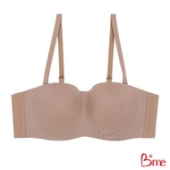 B'me Underwire Bra With Removable Straps level 1 Thin Foam Model ME1K26 Black Ovaltine Color Nude