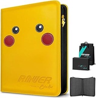 9 Compartment Card Binder, Storage Box for 540 Trading Cards with YKK Metal Zip & Side Pockets, Prem