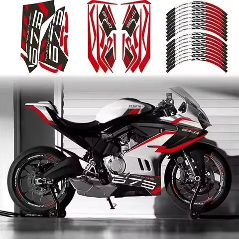For CFMOTO 675SR CF 675 SR-R Printmaking modified car body patterned decorative wheel hub sticker mo