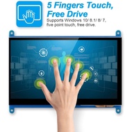 7 Inch DIY LCD HDMI Display Screen HD 1024x600 Ultra Capacitive 5-Point Touch Screen for Raspberry