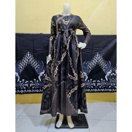 Dress Cod Gamis Batik Modern/Batik Gamis Kombinasi Asli