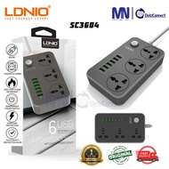 LDNIO SC3604 ( SC 3604 SC-3604 ) 3.4A MAX [Malaysia Plug] Power Socket with 3 AC + 6 USB SUPER FAST 