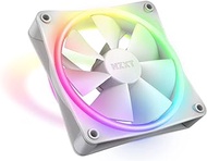 NZXT F120 RGB Duo - 120mm Dual-Sided RGB Fan – 20 Individually Addressable LEDs – Balanced Airflow and Static Pressure – Fluid Dynamic Bearing – PWM Control – Anti-Vibration Rubber Corners – White