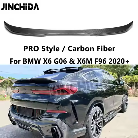 X6 G06 PRO Style Real Carbon Fiber Rear Spoiler Trunk Boot Spoiler For BMW X6 G06 & X6M F96 2020+