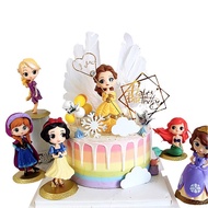 JWIZ 8 Designs Princess Figures Cake Topper Cake Decor Ornament Party Supplies