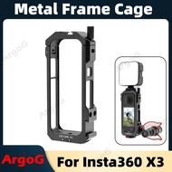 ArgoG Metal Protective Case for Insta360 X3 Aluminium Durable Housing Frame Cage Insta360 X3 Accesso