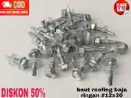 Baut Roofing 12x20 isi 400pcs baut Self Drilling Screw 1kotak 400pcs Baut Baja Ringan Atap Galvalum