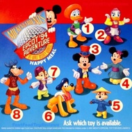Happy Meal Mcd Disney Mickey & Friends Epcot Adventure 1994 Toy (Complete Set)
