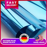 【 Free* TOOLS】Double Blue Window Tinted Film (99% UV Rejection) For House Office & Factory (3Ply)