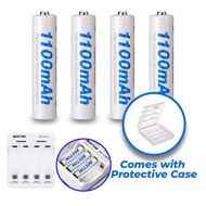 4PCS/Box AA  AAA Beston 3000mAh Ni-MH Rechargeable Battery Four-Slot Charger With Gift Box