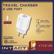 V-GeN VTC2-26 2.4A Dual Port USB Travel Charger Adapter VGEN *