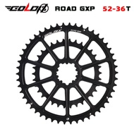GOLDIX Bicycle Crankset GXP Double/Single 50-34T 52-36T 53-39T 40T 42T 44T 46T 48T Chainring Hollow 