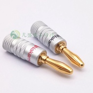 Zhongdao Nakamichi Pure Copper Gold-Plated Banana Plug Welding-Free 4mm Banana Head Audio Speaker Cable Plug/Banana Plug Gold Plated Connectors Adapter Wire Connector For Audio