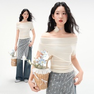 Off shoulder top Off-the-shoulder top Off-the-shoulder top Jiyou Korean Style Off-the-shoulder Off-t