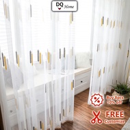 ✂️Custom Size✂️ 【Buy 8pcs 10% off】Langsir Tingkap Jarang Murah Sheer Curtains for Windows Langsir Putih Jarang for Bedroom Curtain for Living Room 2/3 Panel Langsir Sliding Door Curtains Hook 250cm Langsir Romantika