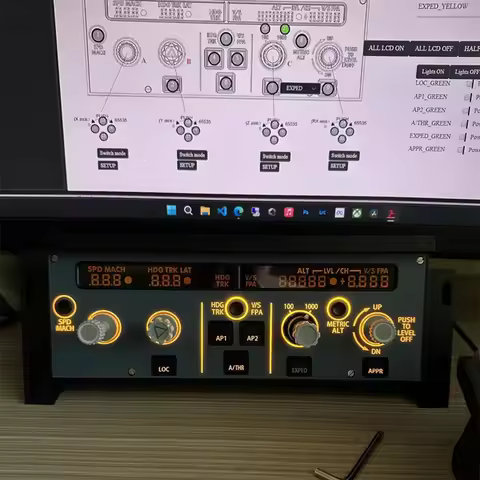 Flight Simulator A320 FCU Driving Mode Flight Control Panel Flight Game Simulator Support For X-Plan