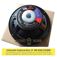 SUBWOOFER AMERICAN BOSS 15 Inch 400 Watt 1500 15" 15 in SUBWOOFER