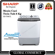 Sharp Mesin Cuci 2 Tabung 8Kg ES-T86CL-HK