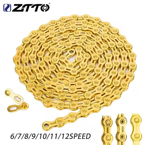 ZTTO MTB Road Bike Gold Chain 6/7/8s 9s 10s 11s 12s Speed Chain Universal High Quality Durable Chain