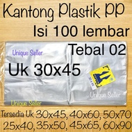 [Isi100] GAPURA Laundry Plastic 30x45 Thickness 02 PP Plastic Bag/ Size 30 x 45 x 02 Thin Opp Plasti