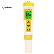 Chlorine Meter CL2/H2/Temperature Meter Water Quality Tester for Pools Drinking Water Aquarium Aquac