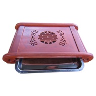 Incense Wood Letter Wrapped Tea Tray