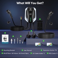 【Local Warehouse+COD】Wall-Mounted Dual EV Charging Station – 7KW+7KW, RFID Control, IP54, Safe & Eas