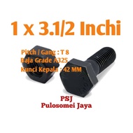Steel Bolt Nut A325 1 x 3.1/2 Inch - Gang T8 + Nut 2H
