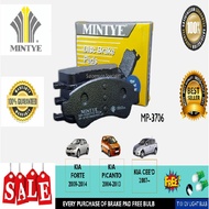MINTYE KIA FORTE (2009) KIA FORTE 2009 (1.6/2.0/2.4) REAR DISC BRAKE PAD ORIGINAL MINTYE 4 PCS IN 1 