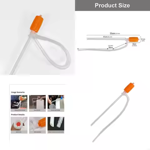 Q9QD Flexible 55Cm Petroleum Siphon Pipe Easy To Use Suitable For Quick Fluid In Power Outages Or Re