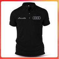Polo shirt Men T-shirt S line Audi RS rally car A4 A5 A6 R8 polo shirt_b73